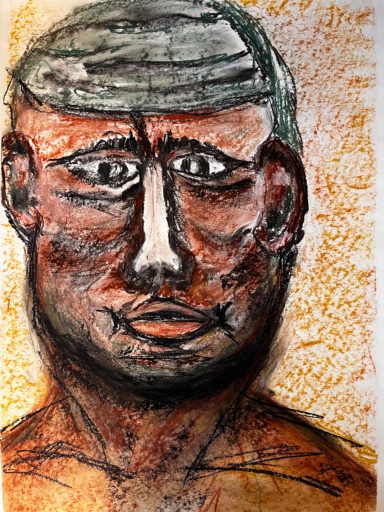 Kunstwerk mit Kreide