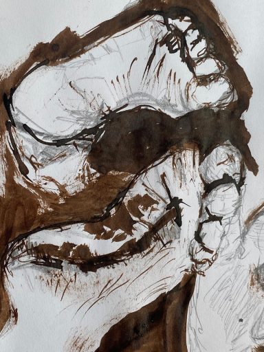 Kunstwerk von Füßen