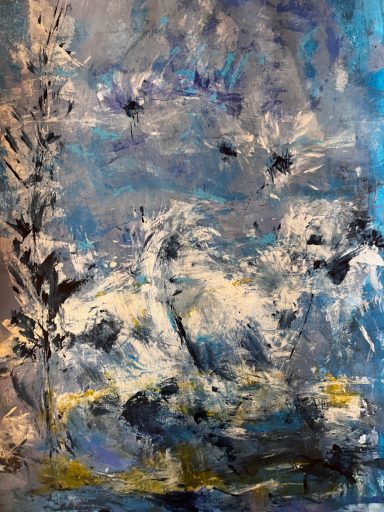 Acrylarbeit Florales