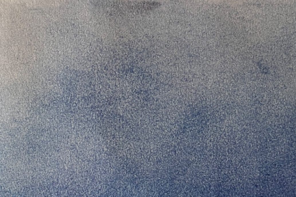 Kunstwerk Farbverlauf Blau/Weiß