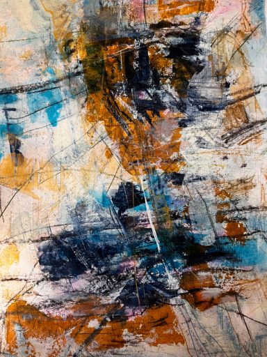 Kunstwerk Farben und Striche